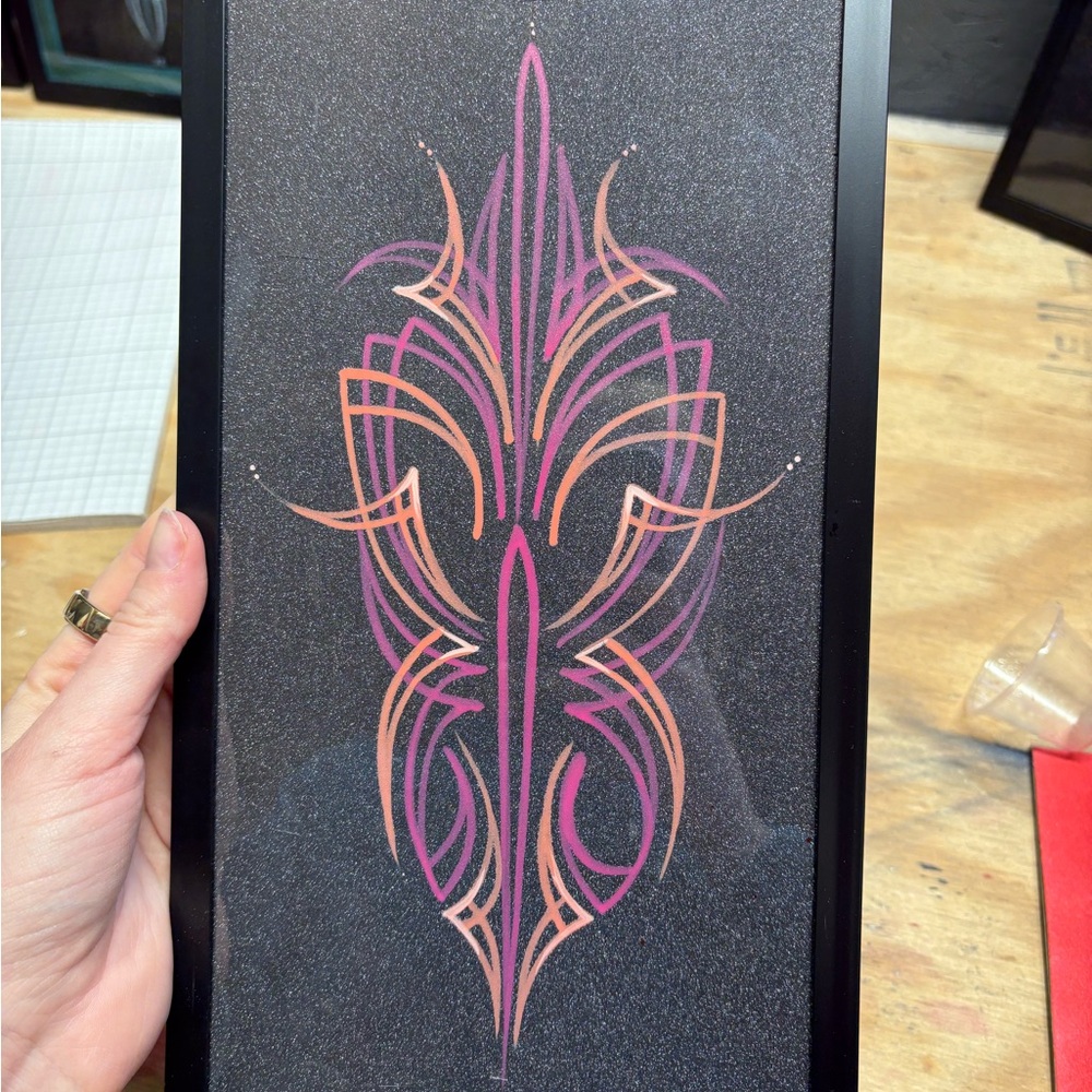 Hand Pinstriped Wall Art